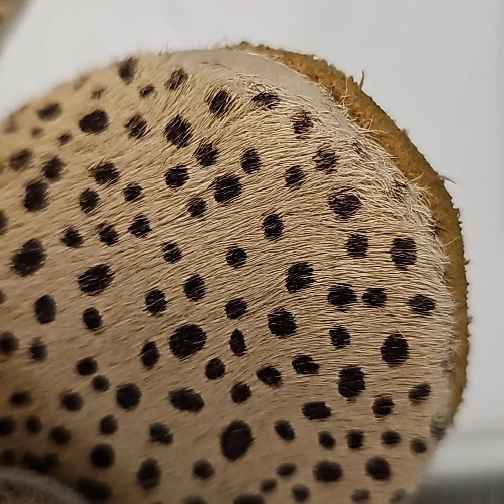 Animal print fur 0-6m shoes fauve + co